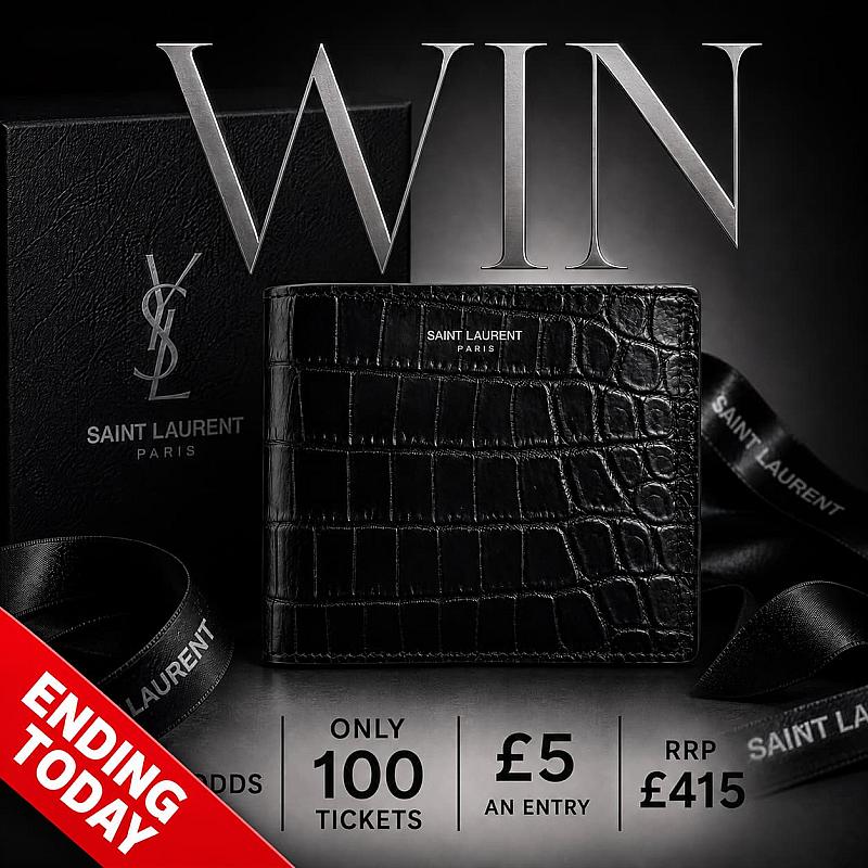 YSL MEN’S EMBOSSED LEATHER WALLET