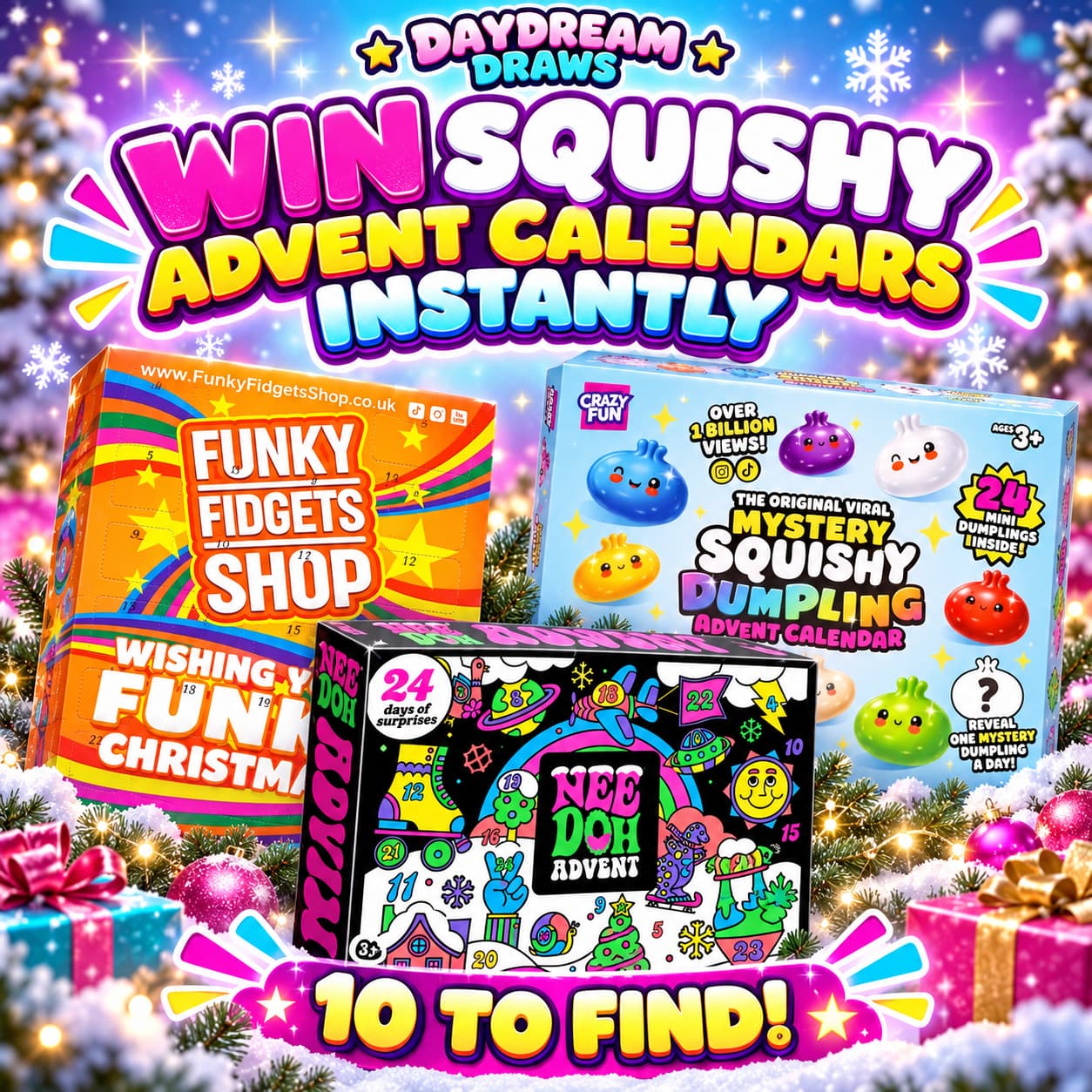 SQUISHY ADVENT INSTANT WINS