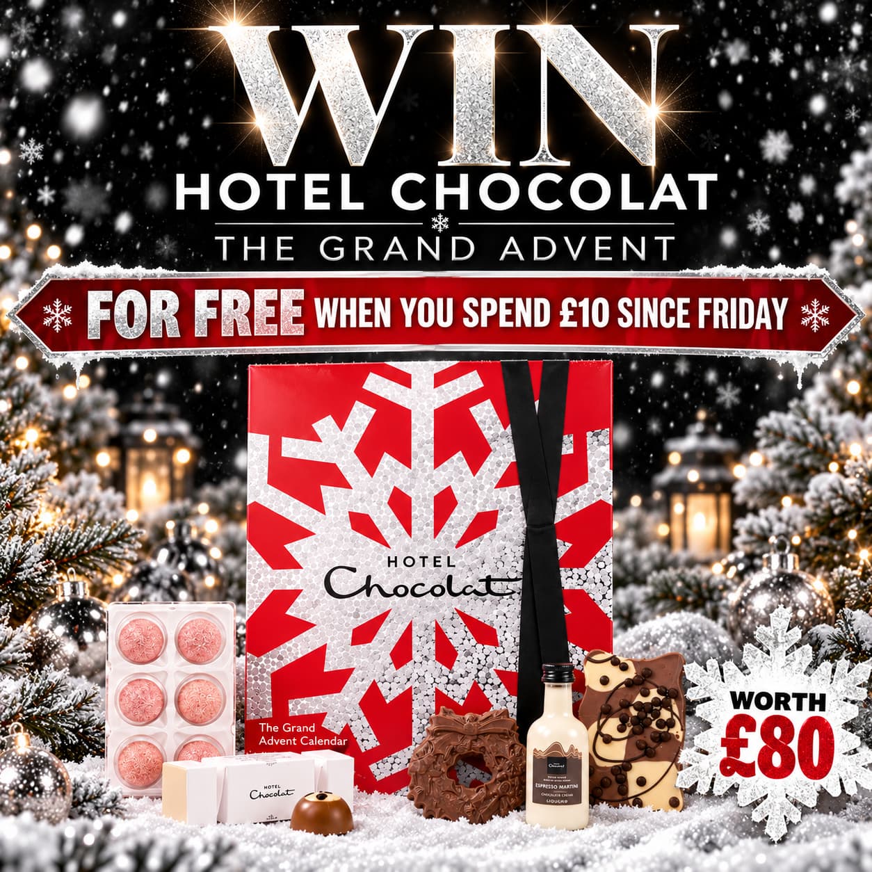 FREE HOTEL CHOCOLAT ADVENT WORTH £80