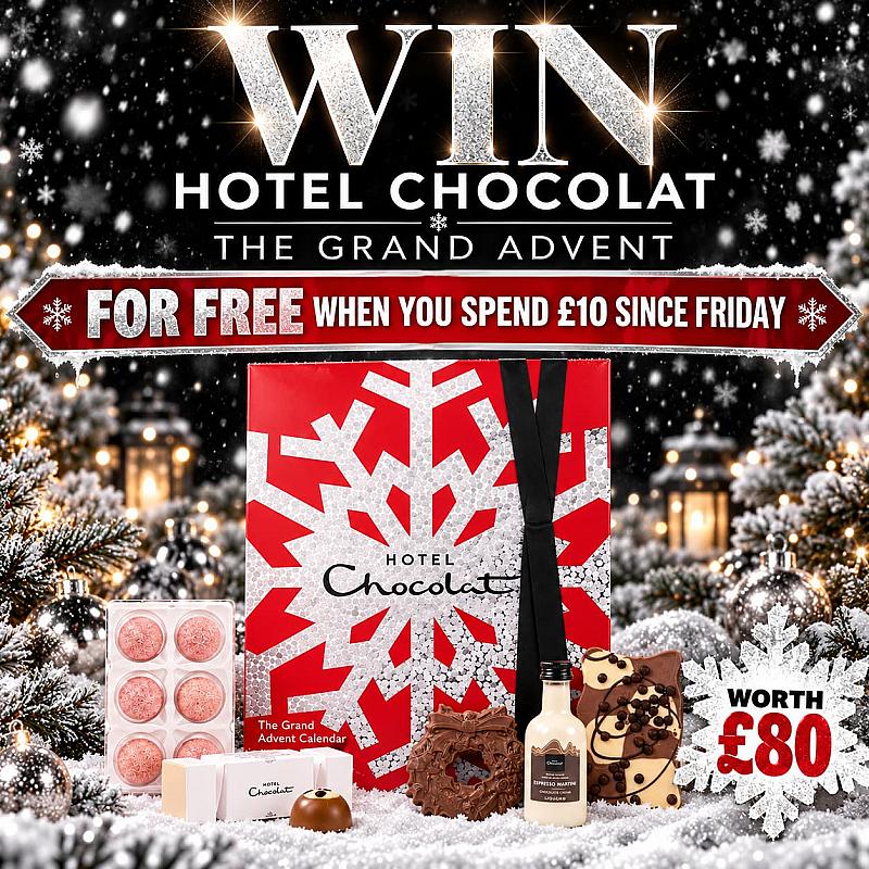 FREE HOTEL CHOCOLAT ADVENT WORTH £80