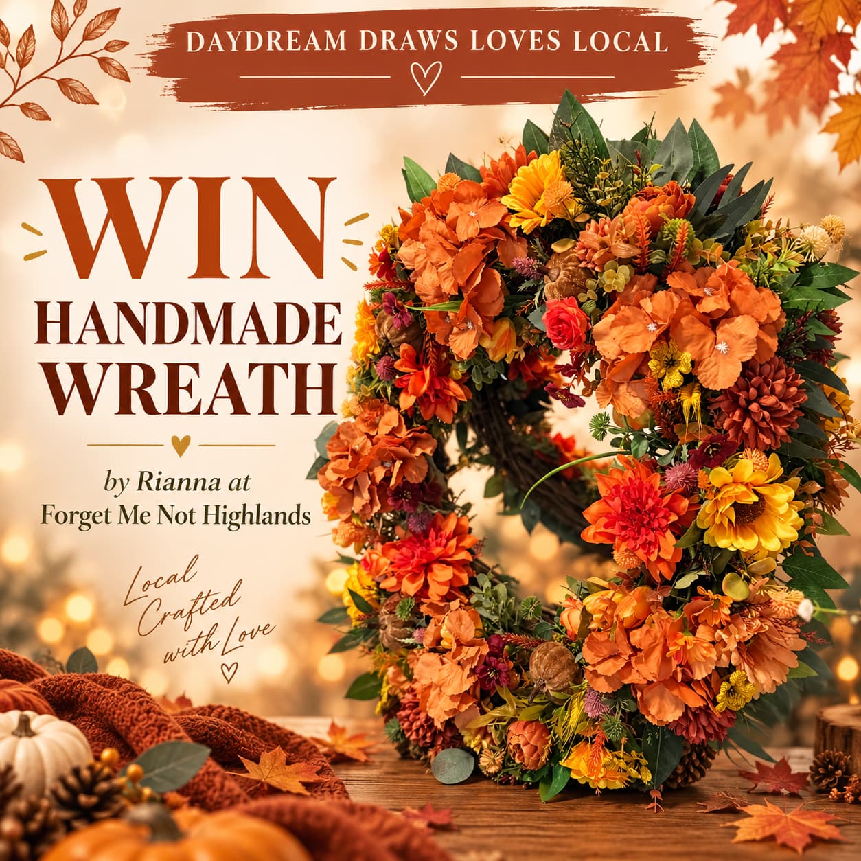 WIN A HANDMADE AUTUMN WREATH BY RIANNA