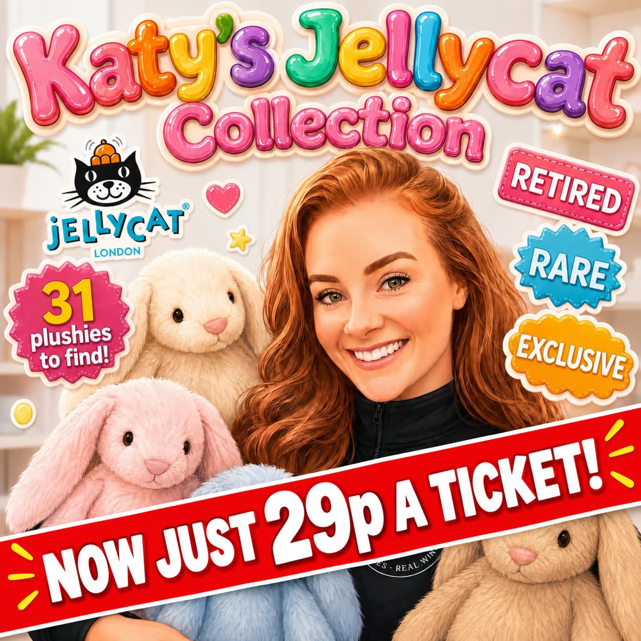 🐰✨ KATY’S JELLYCAT BUNNY COLLECTION — INSTANT WINS! ✨🐰