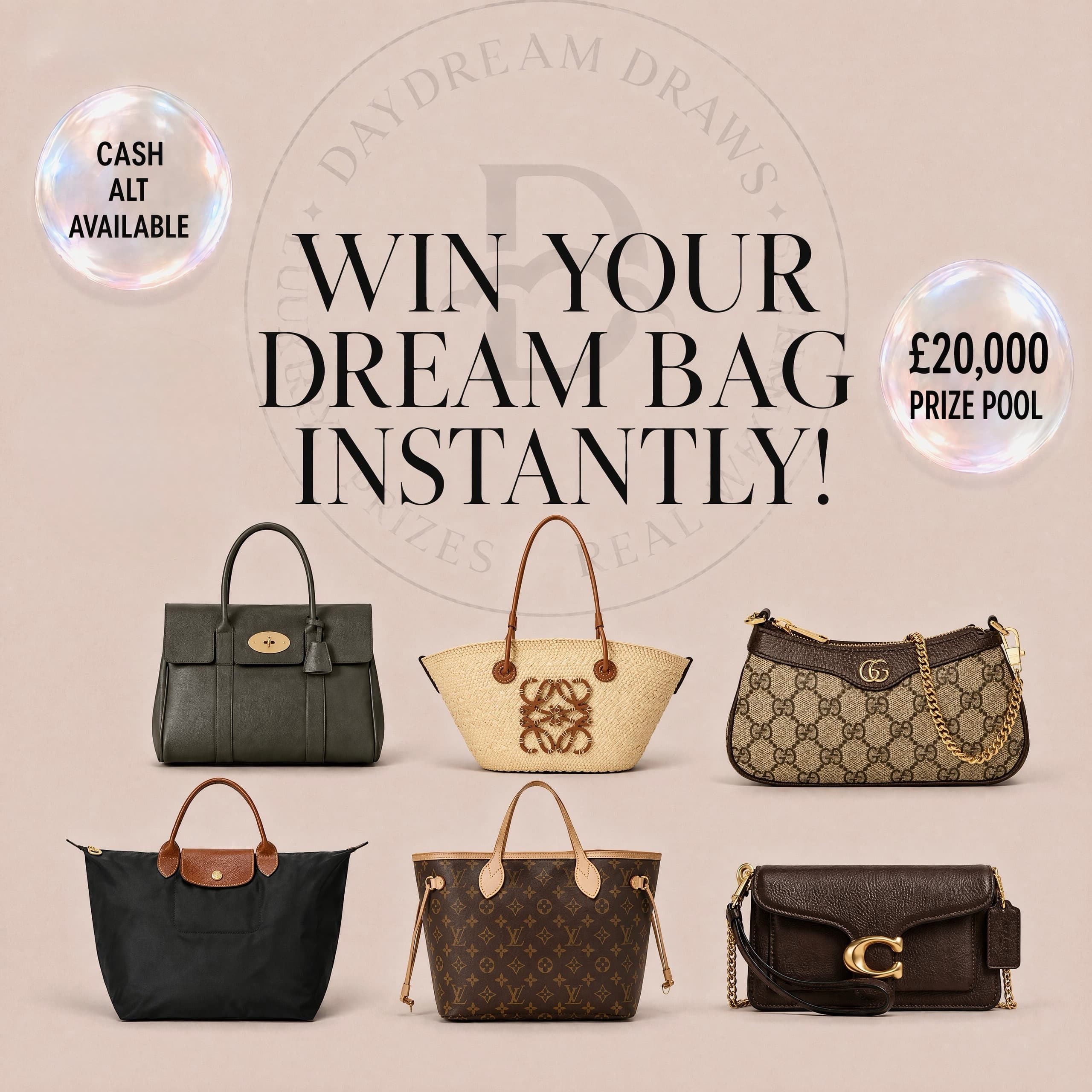 WIN YOUR DREAM DESIGNER BAG INSTANTLY