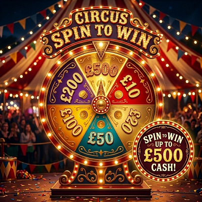** AUTO DRAWN **🤡Circus Spin to win up to £500🤡 #6