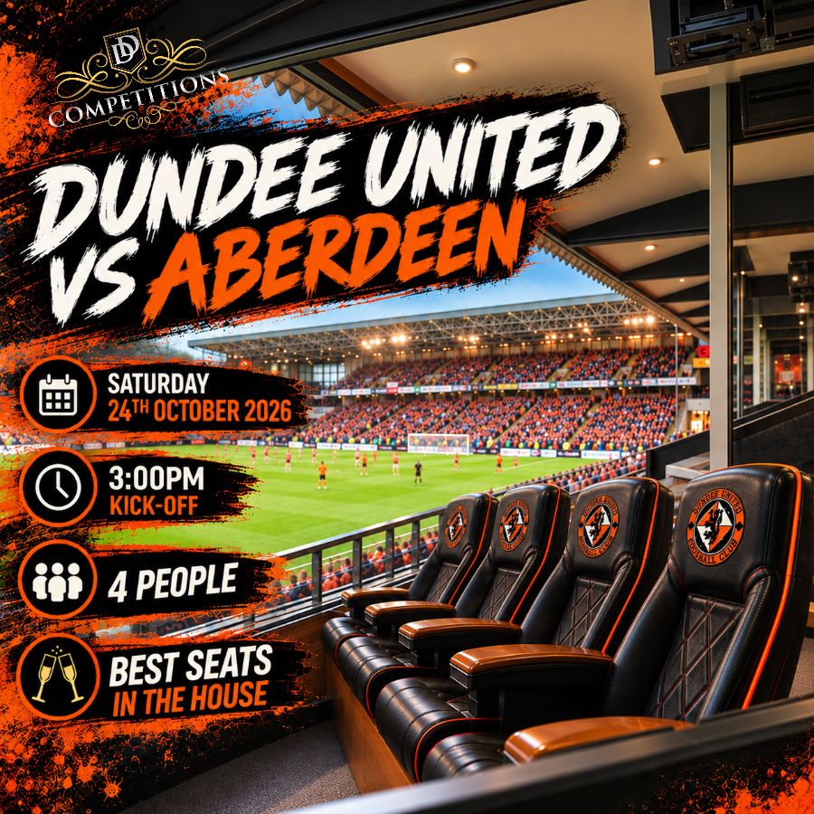 🧡🍻 DUNDEE UNITED VS ABERDEEN – HOSPITALITY FOR 4! 