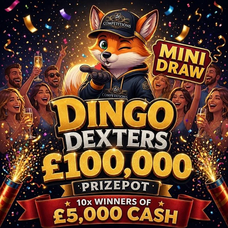 😱Win 500 Entries into Dingo Dexter's £100,000 Cashpot😱