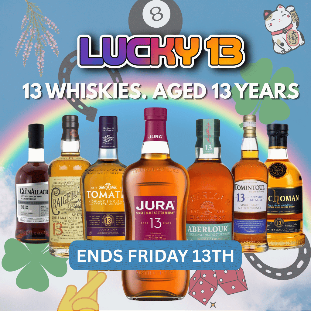 Win Jura 13, GlenAllachie 13 + more.  13 instant whisky prizes