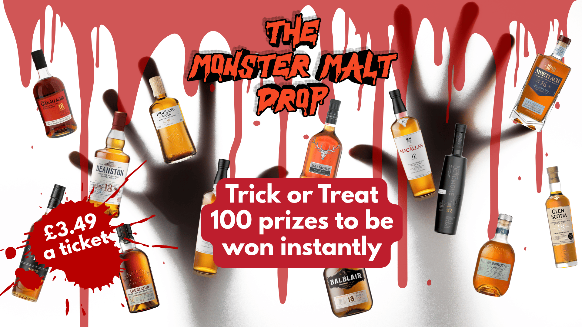 Win Mortlach, Octomore + more instantly.  100 prizes