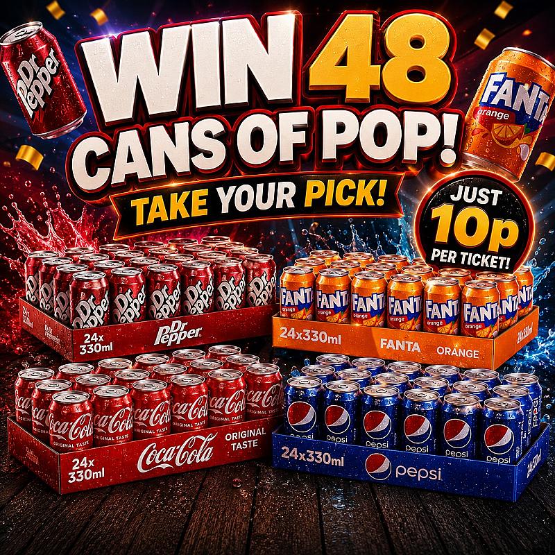 Win 48 cans of pop! Take your pick!