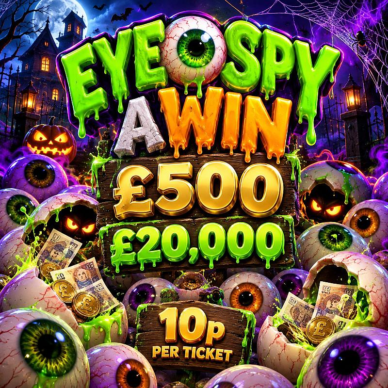 Eye Spy a win! £500 End Prize and £20,000 Instant Cash Wins!