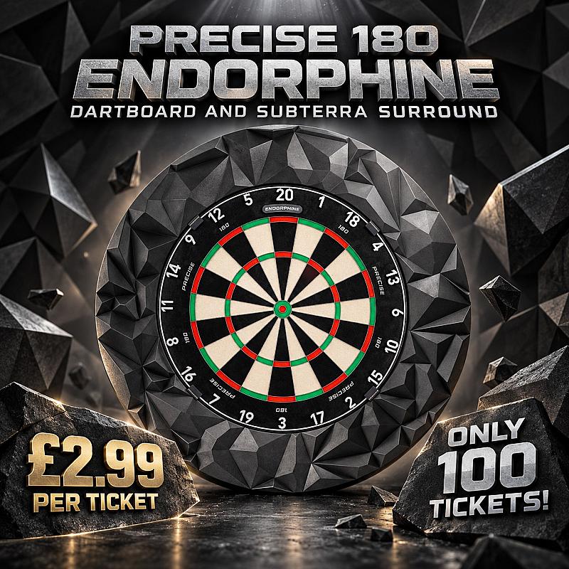 Precise 180 Endorphine Dartboard and Subterra Surround