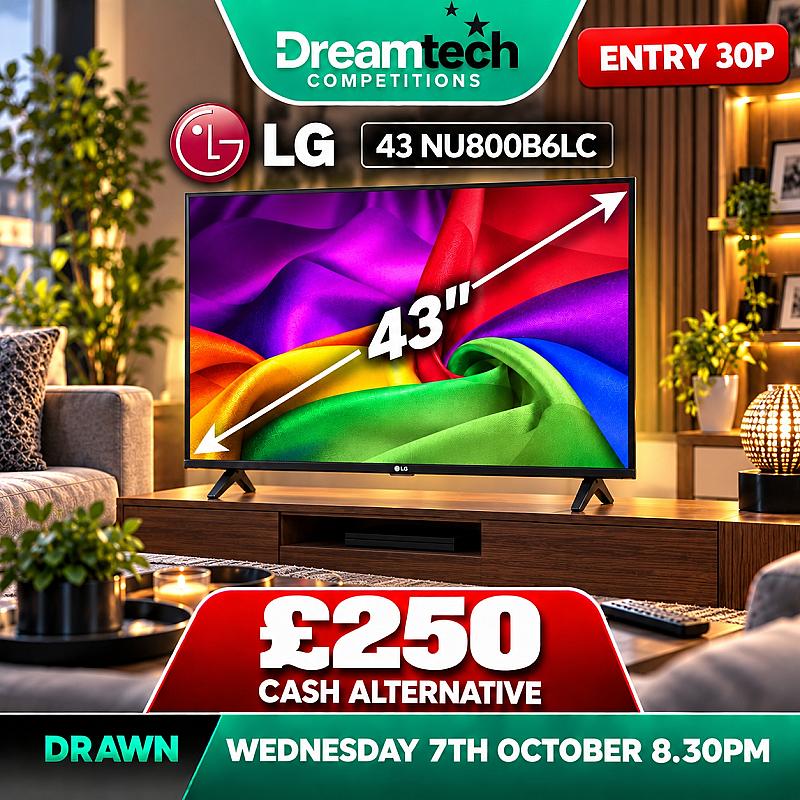 WIN a 43" LG Smart 4k TV