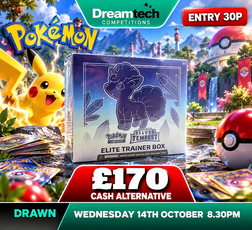 WIN This Brand New & Sealed Pokemon Sword & Shield Silver Tempest Elite Trainer Box