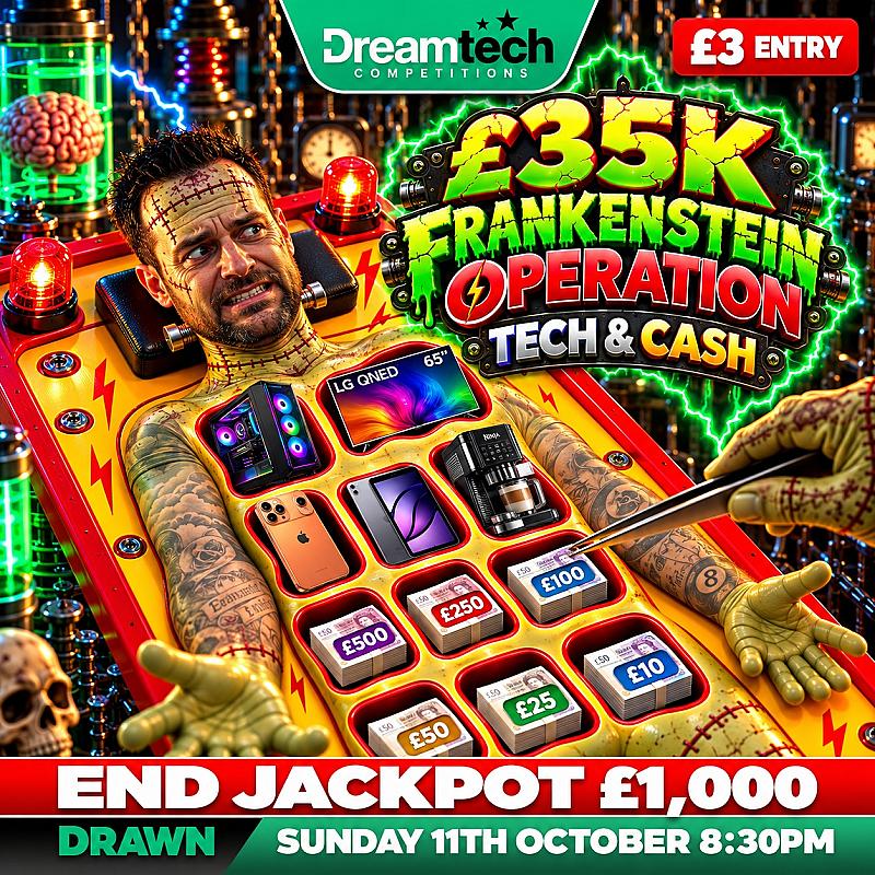 Frankenstein Operation | £35k in Prizes with £1,000 Jackpot