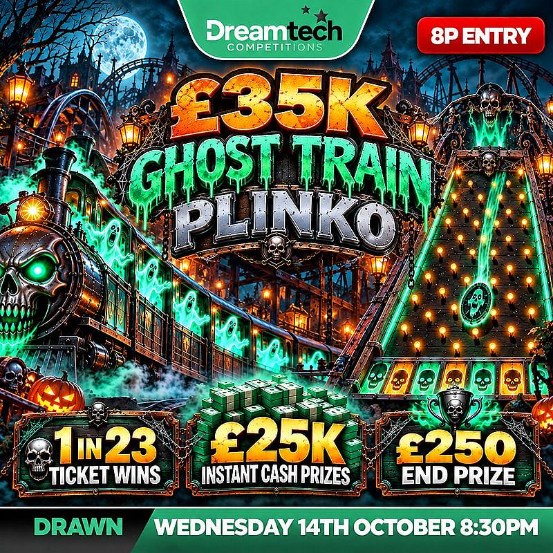 Ghost Train Plinko | £35k in Prizes + £250 End Prize