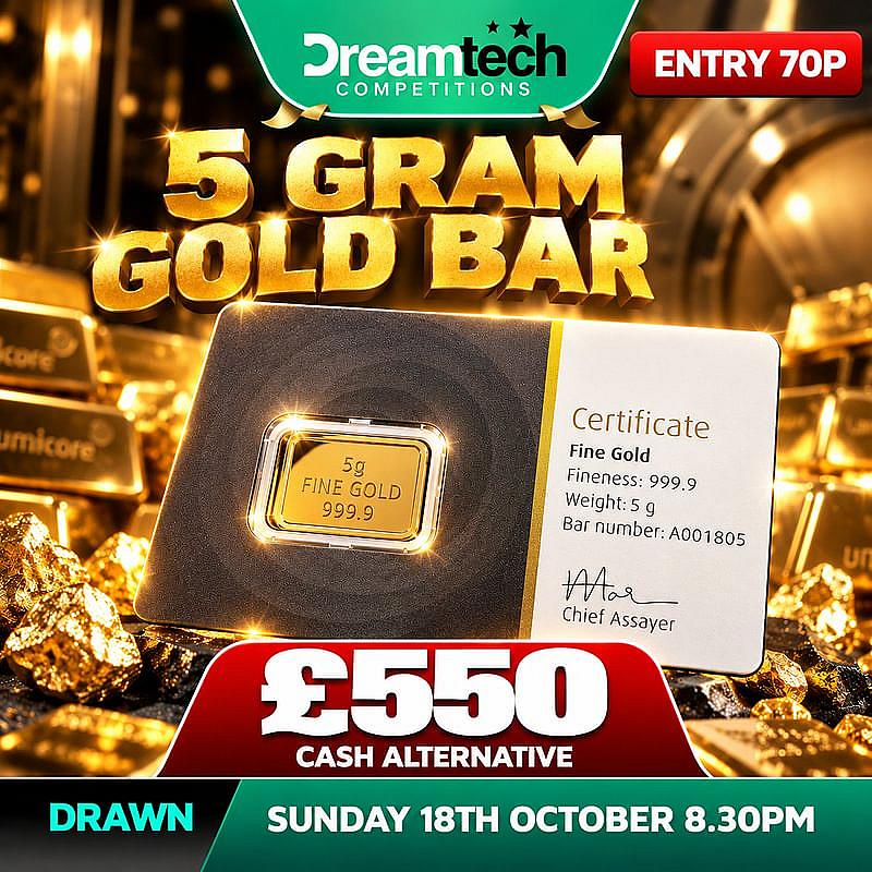WIN a 5g Umicore Gold Bar