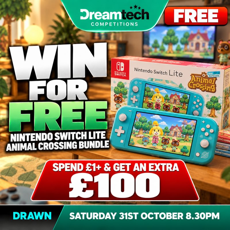 WIN FOR FREE - Nintendo Switch Lite | Spend £1+ For an EXTRA £100