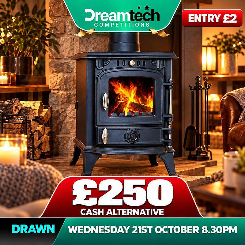 WIN This HEATSURE Cast Iron Woodburning Stove