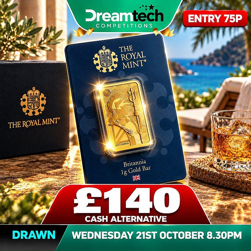 WIN This 1g Britannia Gold Bar