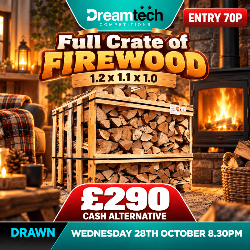 WIN a FULL Crate of Kiln Dried Firewood