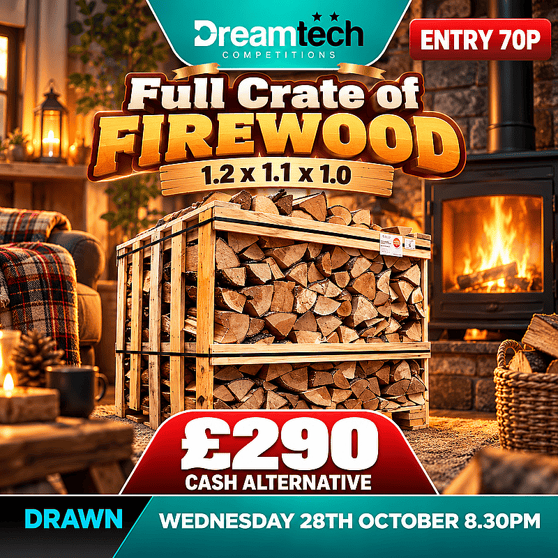 WIN a FULL Crate of Kiln Dried Firewood