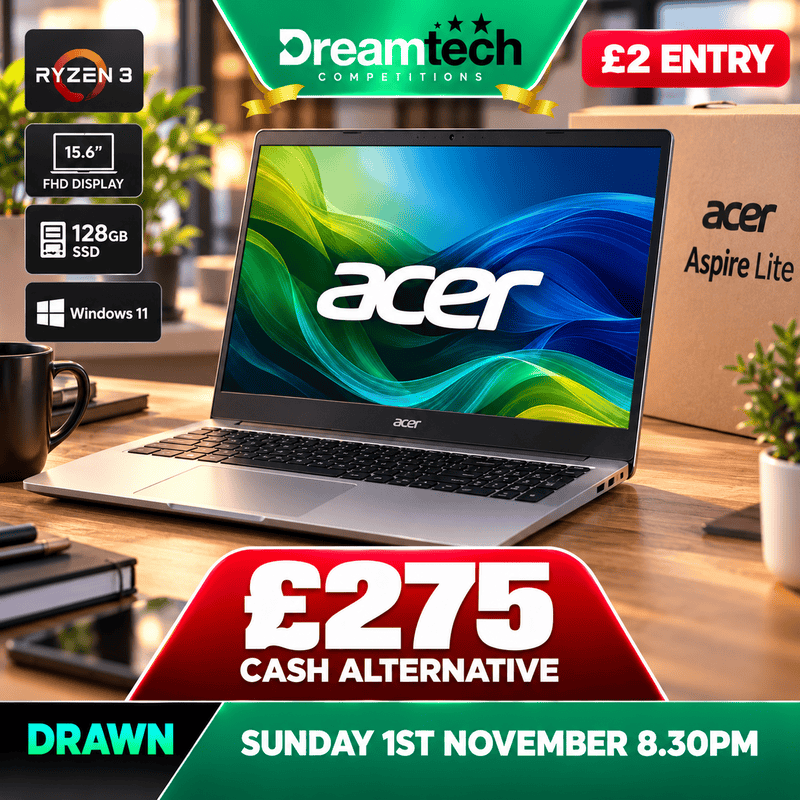 WIN a 15.6" ACER Aspire Lite Laptop