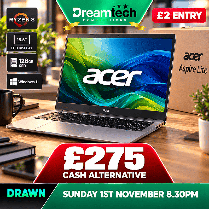 WIN a 15.6" ACER Aspire Lite Laptop