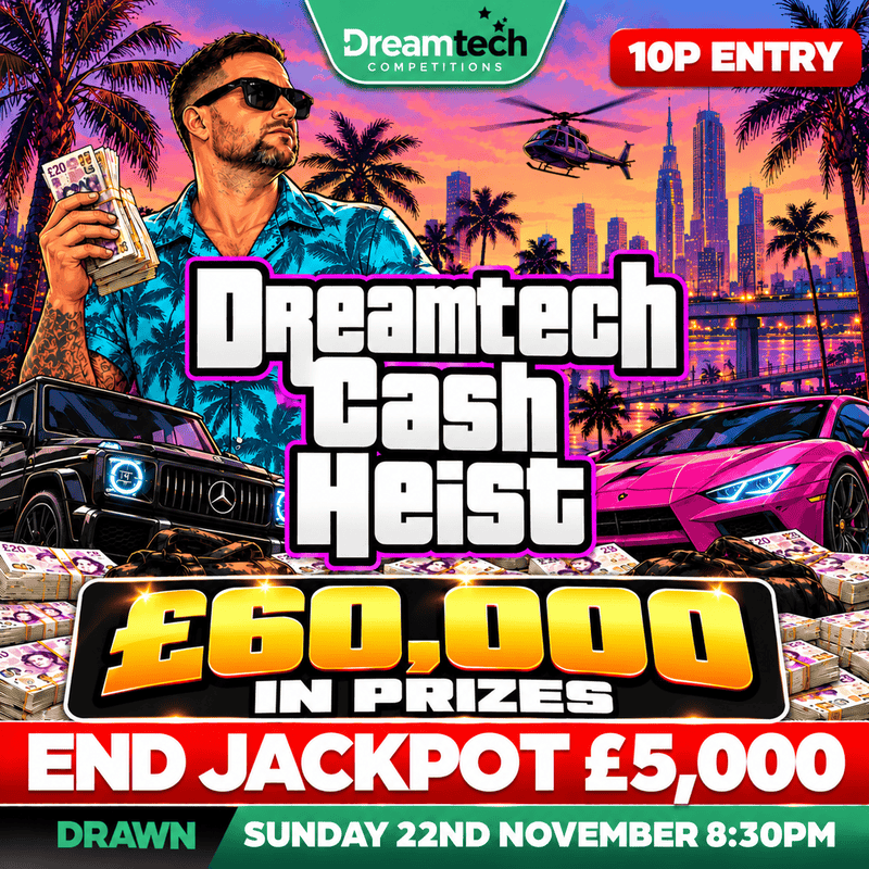 DreamTech Cash Heist | HUGE £5,000 Jackpot + WIN Upto £5k Instantly