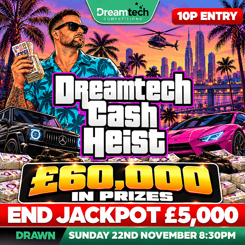 DreamTech Cash Heist | HUGE £5,000 Jackpot + WIN Upto £5k Instantly