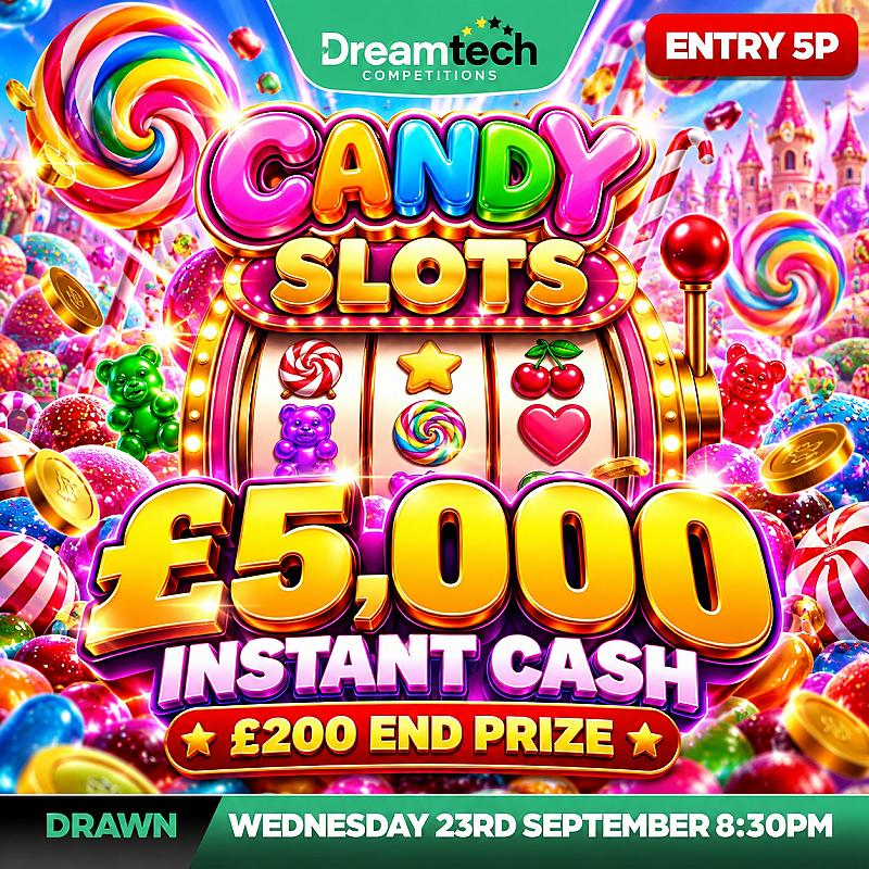 Candy Slots | £5,000 Instant Cash + £200 End Prize