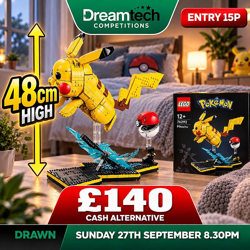 WIN a 48cm Pikachu & Poké | 18+ Adults 921pc Kit