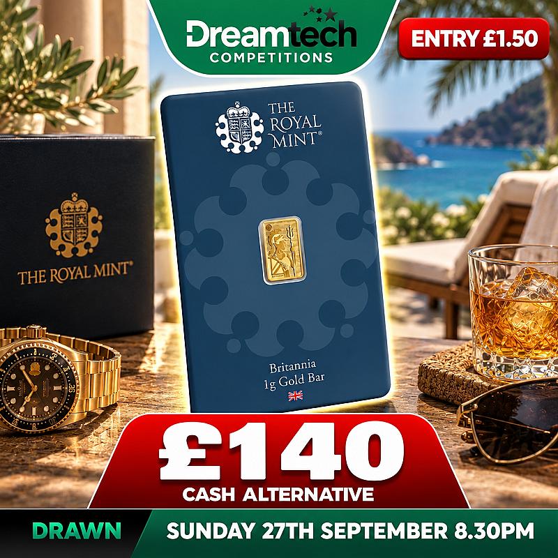 WIN a 1g Gold Bar