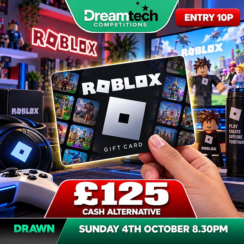 WIN a £125 Roblox Gift Card