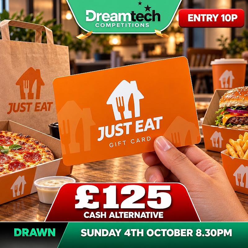 WIN a £125 Just Eat Voucher