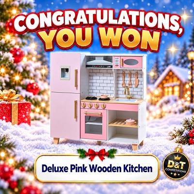 Deluxe Pink Wooden Kitchen