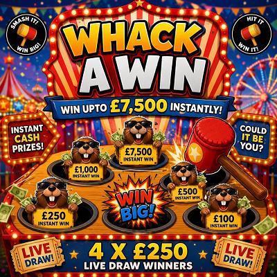 29P WHACK A WIN - WIN £7,500 INSTANTLY 