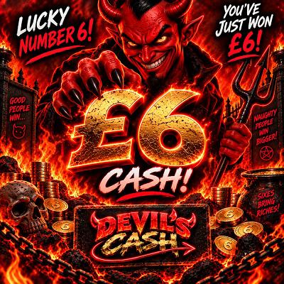LUCKY NUMBER 6! £6 CASH 😈