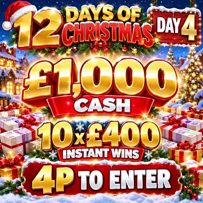 🎅🎄 12 DAYS OF CHRISTMAS - £1,000 CASH🎄!🎅