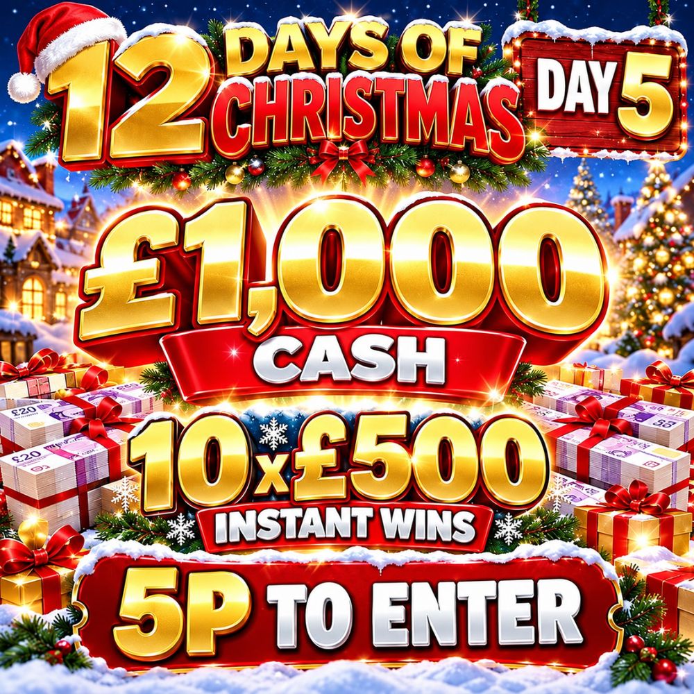 🎅🎄 12 DAYS OF CHRISTMAS - £1,000 CASH🎄!🎅
