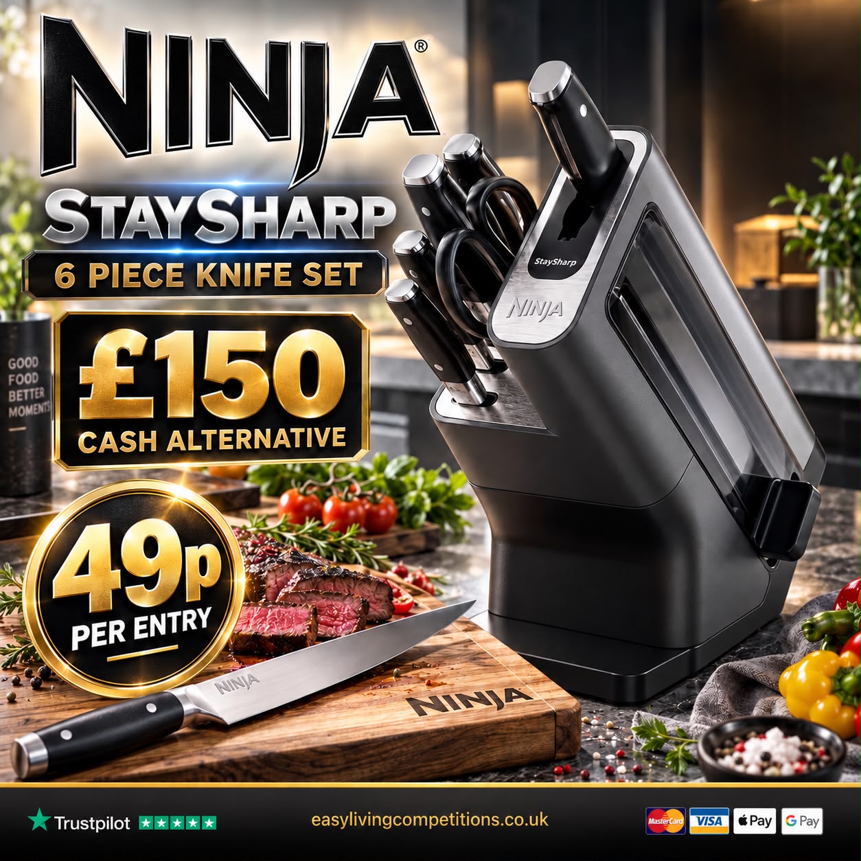 π₯· Ninja StaySharp Knife Block