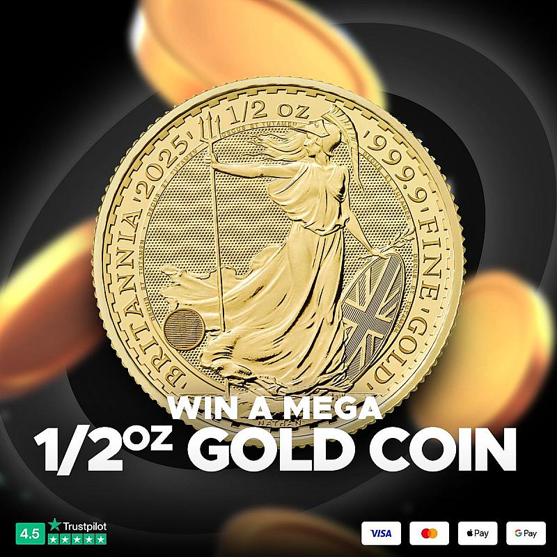 WIN A 1/2OZ GOLD COIN WORTH OVER £1,300 