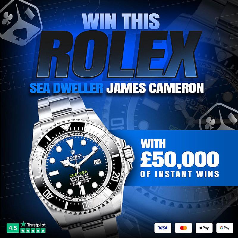 ROLEX SEA-DWELLER JAMES CAMERON + £50,000 INSTANT WINS
