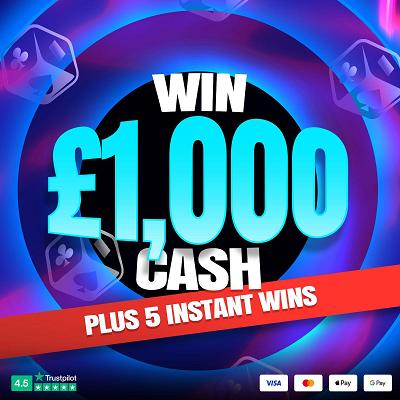 WIN £1000 DAILY CASH + 5 INSTANT WINS! (AUTO DRAW)