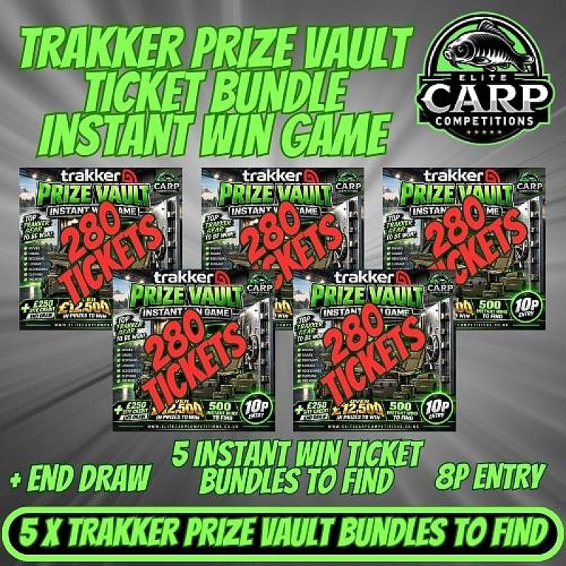 TRAKKER PRIZE VAULT COMP TICKET BUNDLE INSTANT WIN GAME + END DRAW