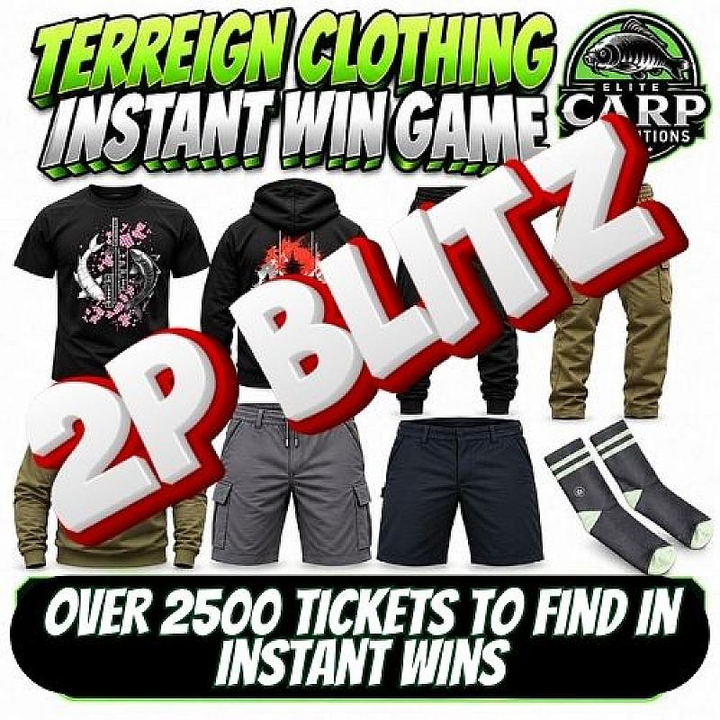 2p BLITZ TERREIGN CLOTHING INSTANT WIN TICKET BLITZ GAME RT