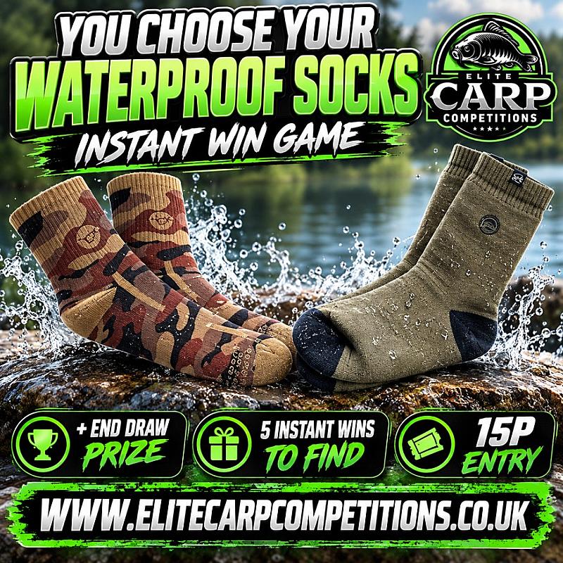 YOU CHOOSE YOUR WATERPROOF SOCKS INSTANT WIN GAME + END DRAW