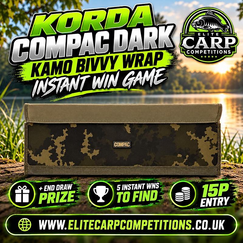 KORDA COMPAC DARK KAMO BIVVY WRAP INSTANT WIN GAME + END DRAW
