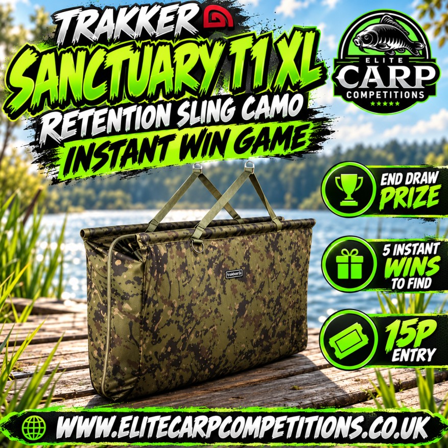 TRAKKER SANCTUARY T1 XL RETENSION SLING CAMO INSTANT WIN GAME + END DRAW