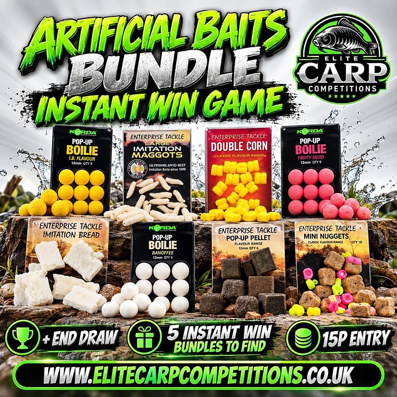 ARTIFICIAL BAITS BUNDLE INSTANT WIN GAME + END DRAW