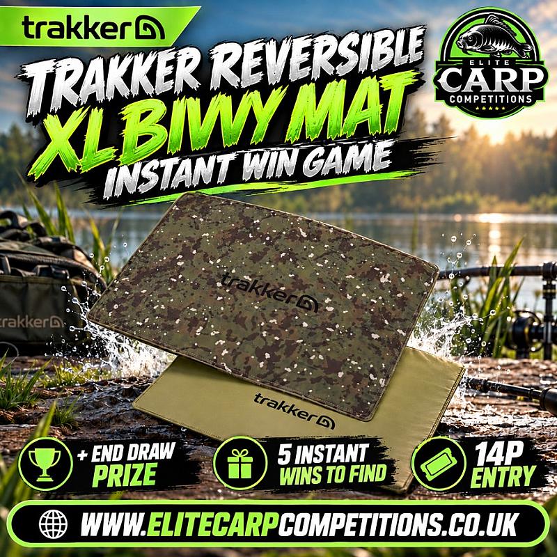 TRAKKER REVERSIBLE XL BIVVY MAT INSTANT WIN GAME + END DRAW